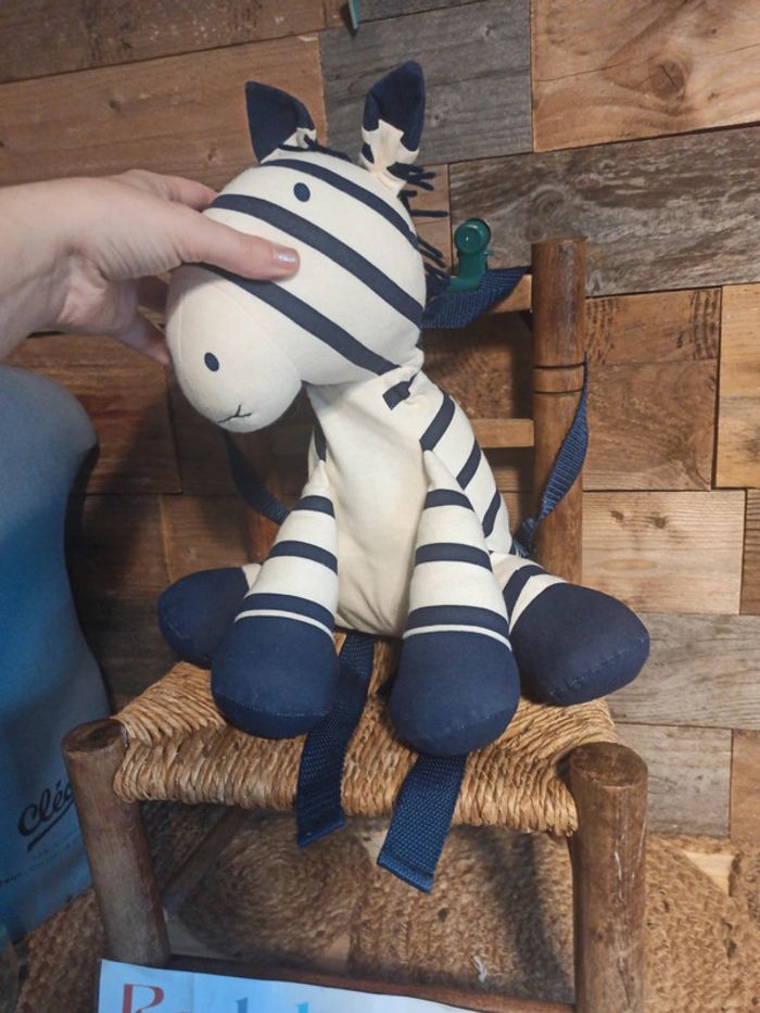peluche Sac à dos cheval bleu tbe - photo numéro 4