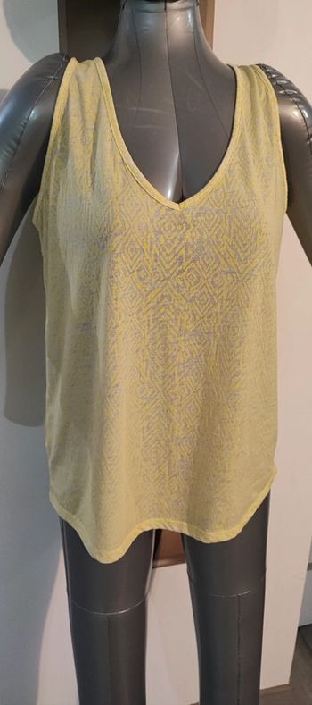 Débardeur fluide jaune transparent T:L