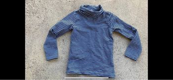 Sous pull rayé bleu marine et blanc