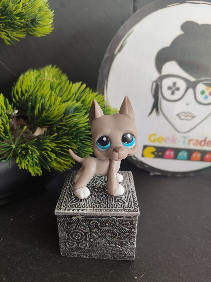 My Littlest Petshop Pet Shop LPS Authentic Authentique dog Great Dane 184 Blue