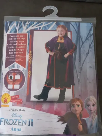 Robe déguisement Anna reine des neiges disney 3/4 ans