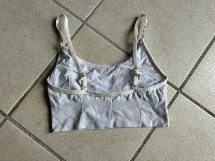 Brassière/bralette grise claire à bretelles réglables - photo numéro 6