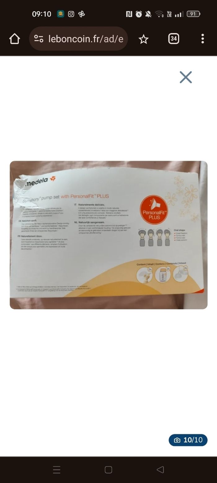Medela set symphony - photo numéro 8