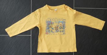 Joli tee-shirt "robots" manches longues garçon 18 mois