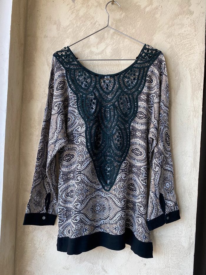 Top à motifs cachemire dos ajouré crochet Care You S/M - photo numéro 5