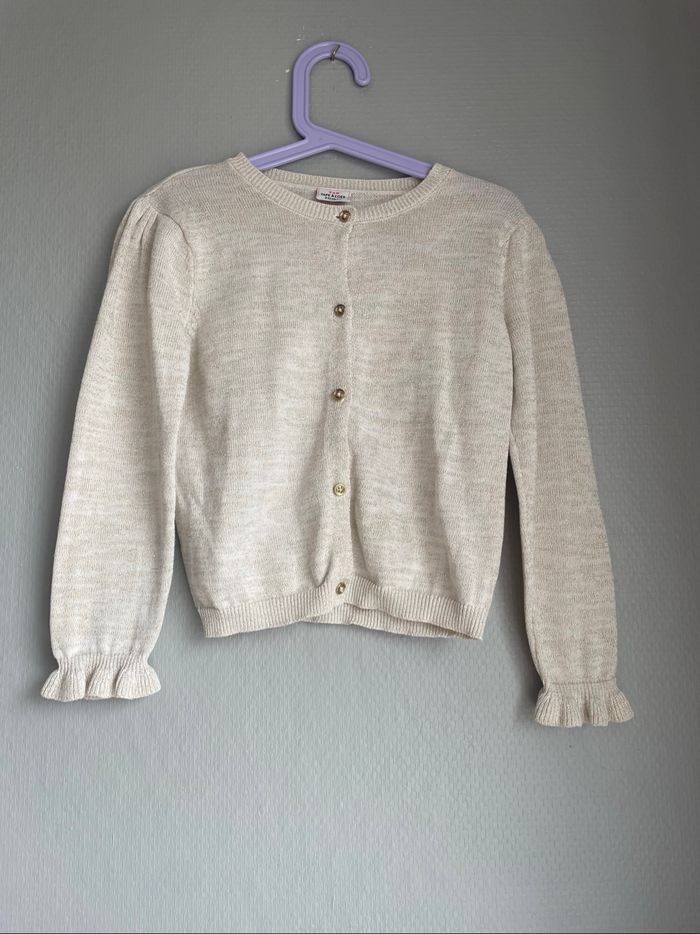 Gilet beige pailletée fille 5 ans tape à l’œil