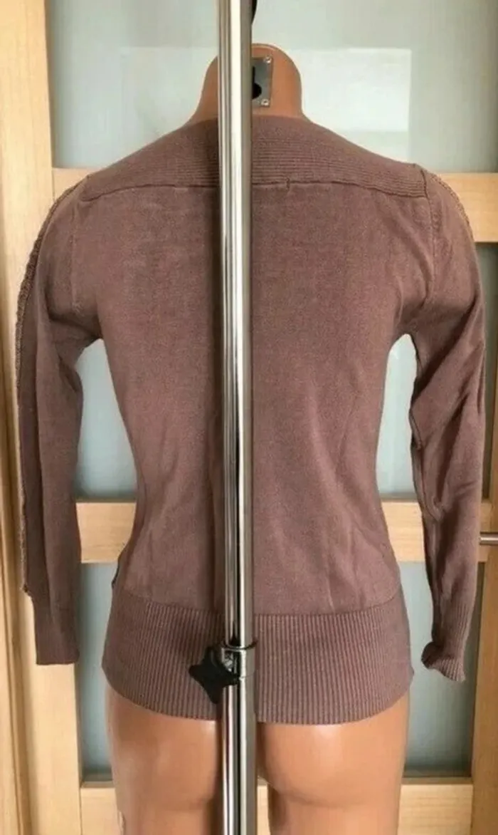 Beau pull marron beige T: 36/38 - photo numéro 5