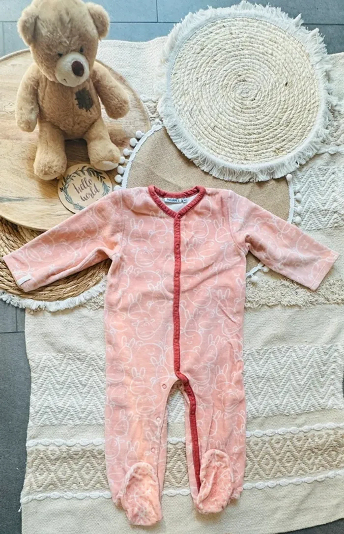 Pyjama Noukie’s orange rose 18M 86cm - photo numéro 2