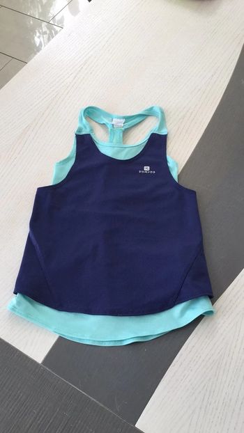 Débardeur fitness bleu 6 ans Décathlon