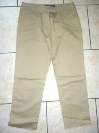 pantacourt femme beige clair Xanaka taille 34