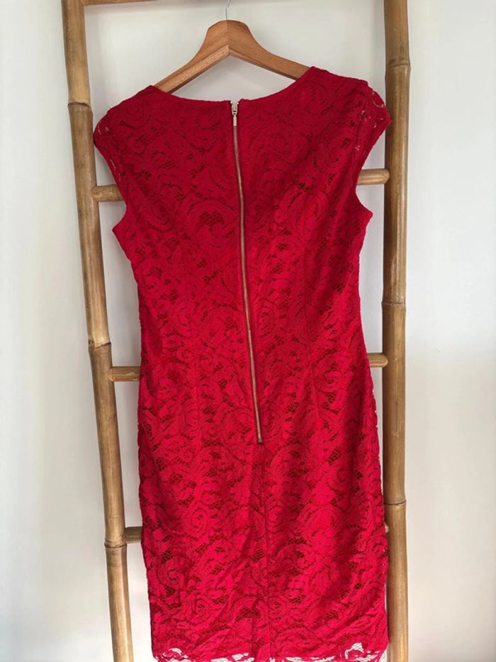 Robe rouge dentelle esprit taille 38 / M - photo numéro 5