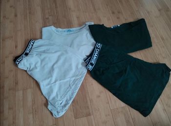 2 ensembles beige et vert sapin