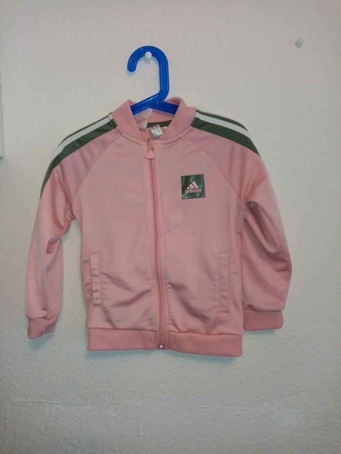3/4 ans Adidas veste zippé rose et gris toutes saisons /Excellent état - photo numéro 17