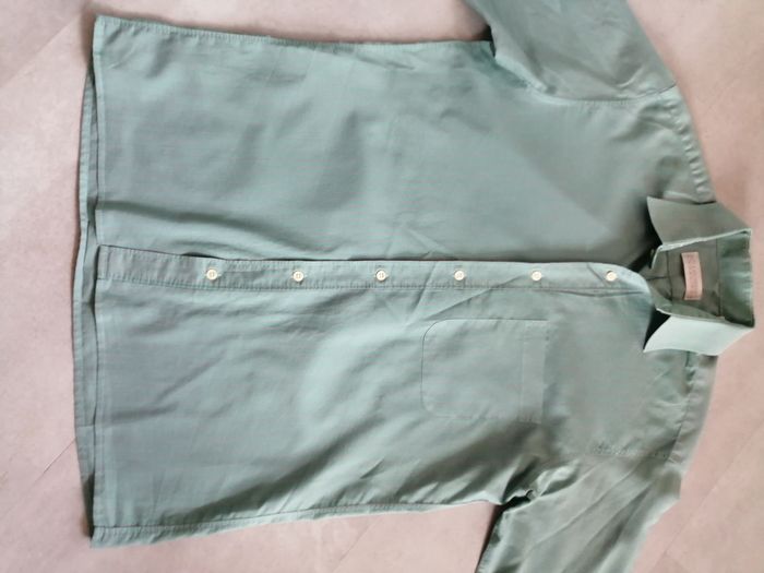 chemise manches longues verte taille 40 Jacques Pernet (col un peu usé) - photo numéro 3