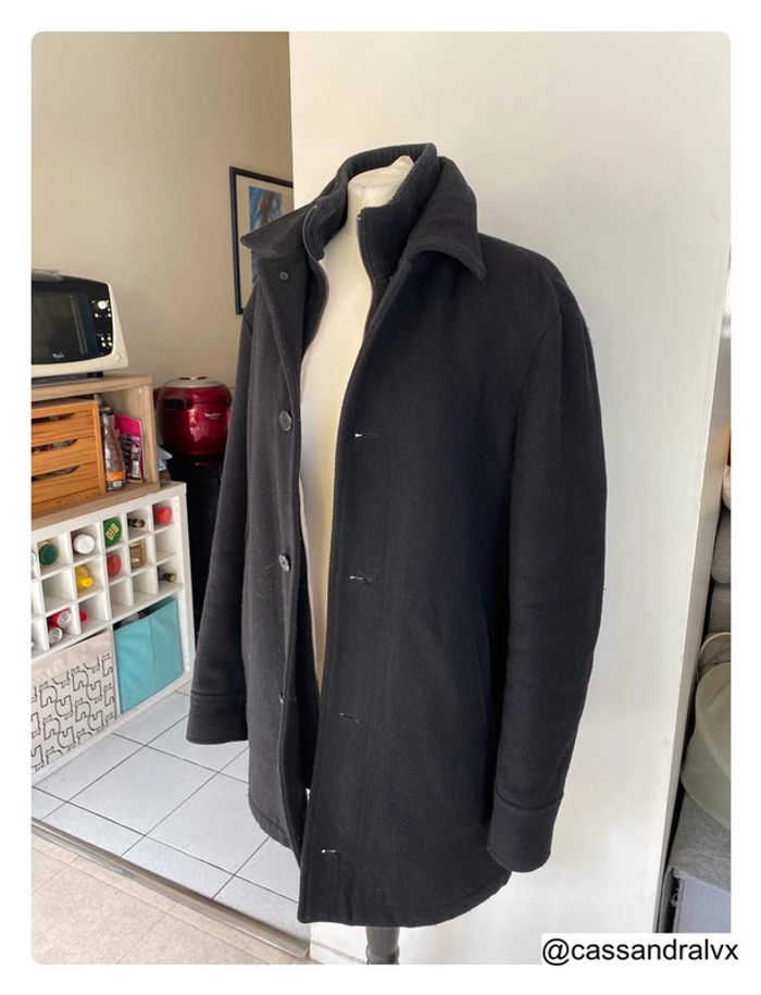 Parka en laine noire - Zara - photo numéro 2