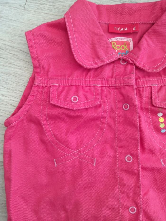 Gilet ou chemise sans manches fille 6 mois - photo numéro 4