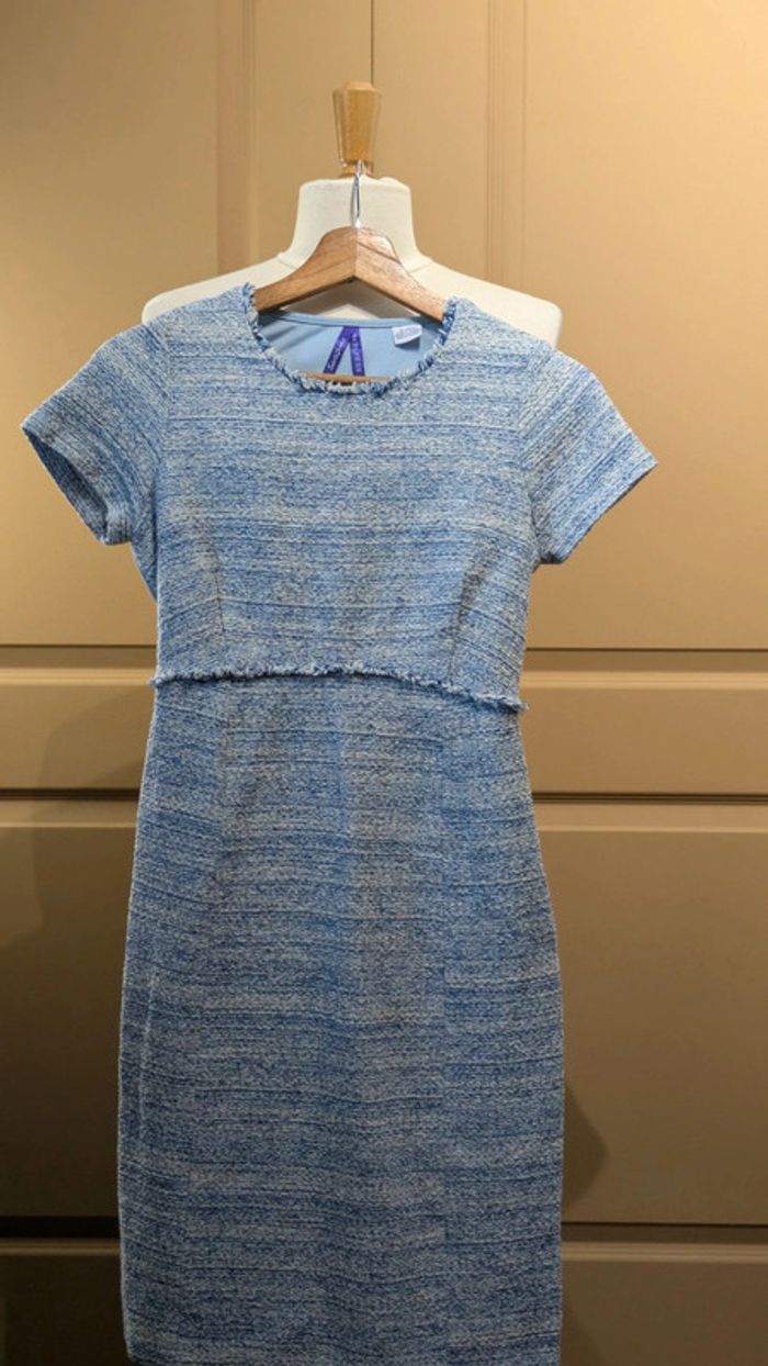 Robe maternité work en tweed