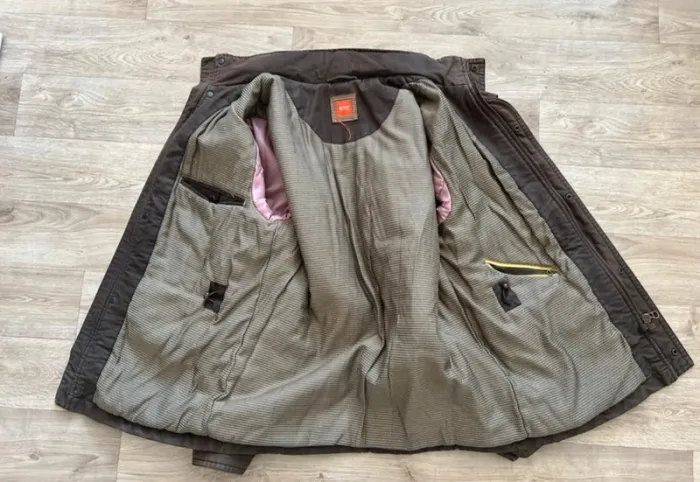 Hugo boss, veste parka imperméable taille L marron - photo numéro 4