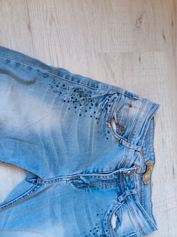Jeans 36 S femme pantalon mychristy tbe perles strass - photo numéro 7
