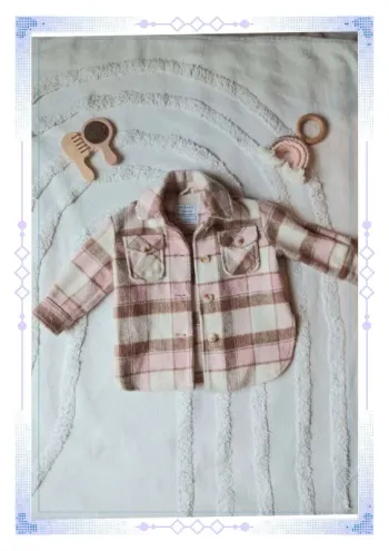 Veste surchemise à carreaux fille