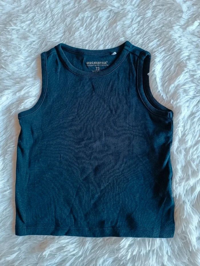 Débardeur / Marcel bleu marine T. 23 mois Orchestra - photo numéro 2