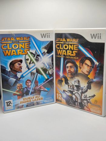 Nintendo Wii # Lot de 2 Jeux Star Wars Clone Wars #