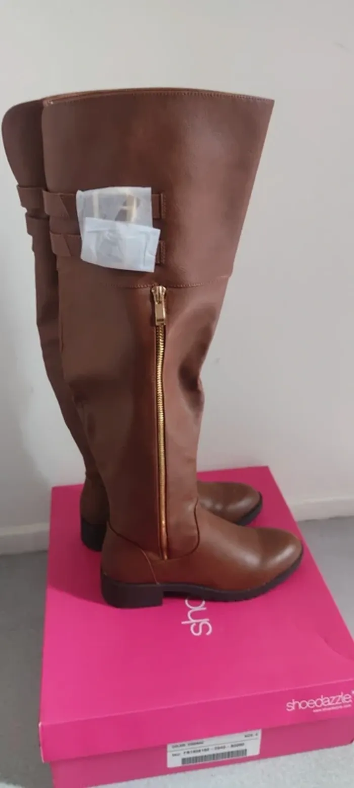 Shoedazzle Flat Boots Gala marrons taille 36,5 - photo numéro 6