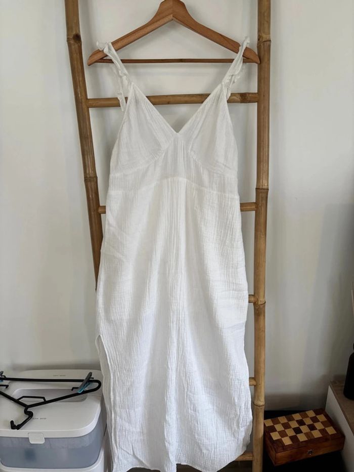 Robe longue blanche gaze de coton Killibi taille S/M - photo numéro 4
