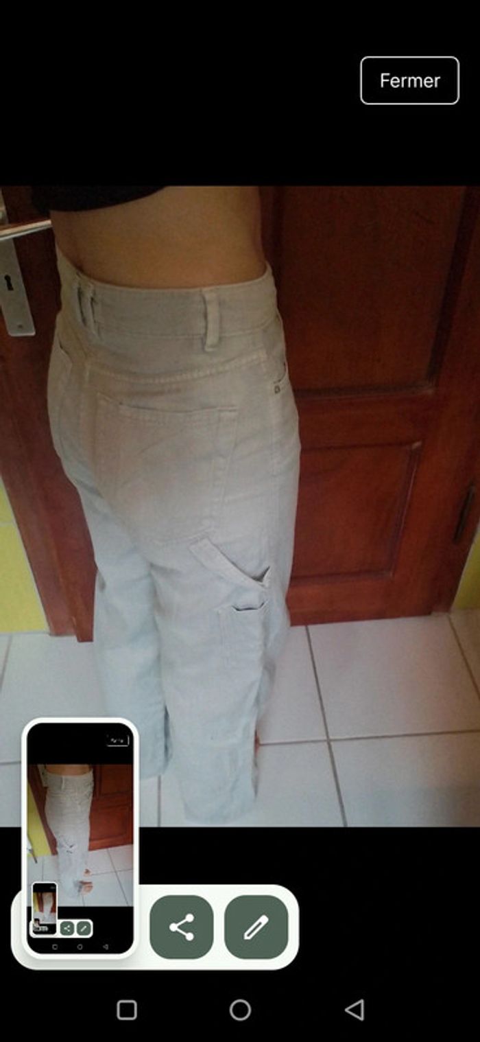Pantalon large femme vert clair Pimkie - photo numéro 7