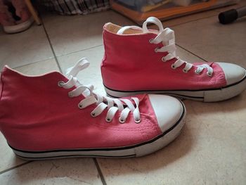Baskets montantes fuschia - pointure 40 - très  bon état