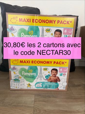 168 couches Pampers harmonie taille 4