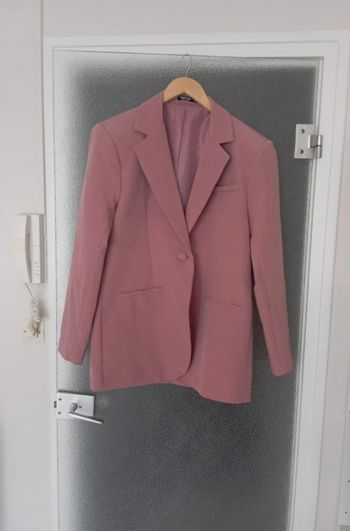 Blazer rose pâle