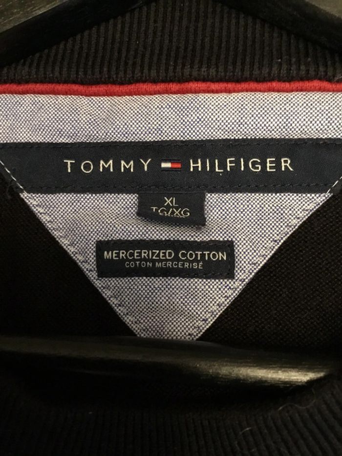 Pull col rond jacquard Tommy Hilfiger noir taille XL 058 - photo numéro 4
