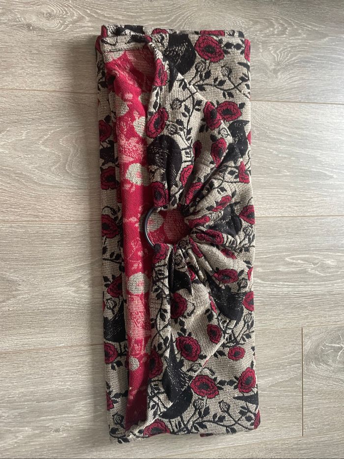 Portage sling ringsling de la marque Wildslings Le Temps des Cerises Chemin de terre - photo numéro 6