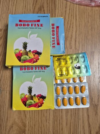 Bobo fine Cyproheptadine tablets 4mg usp
Bon action appétit lot de 3 plaquettes