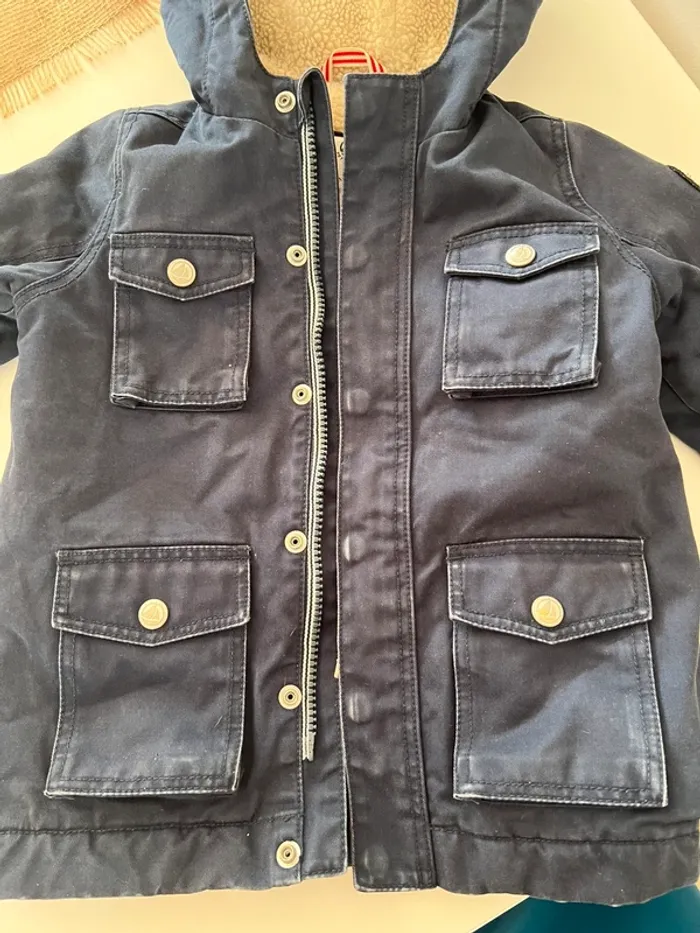 Veste polaire petit bateau bleu marine 3 ans - photo numéro 2