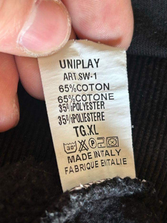 Sweat Uniplay “ICONS” noir made in Italy - photo numéro 5