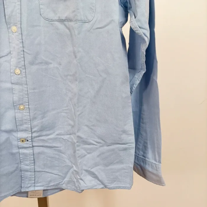 Chemise bleu clair Cambridge manches longues – 100 % coton – taille L A013 - photo numéro 4