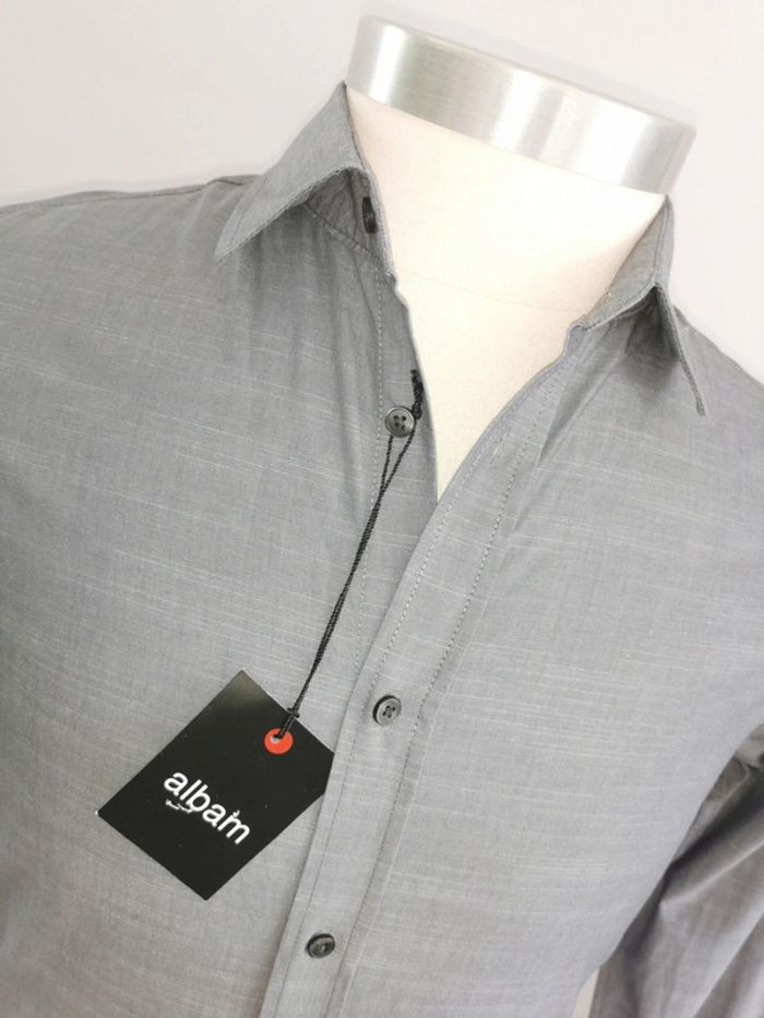 Chemise grise Albam manches longues Taille M - photo numéro 2