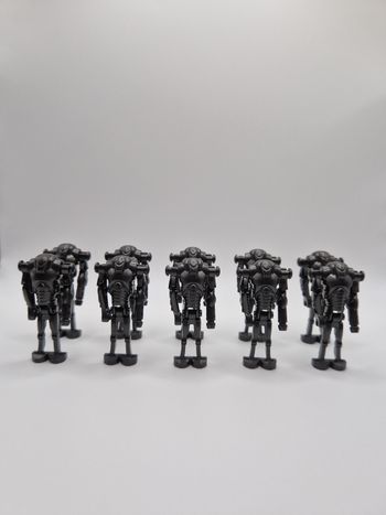 Figurines type lego 10 super droides de combats avec blasteur intégré star wars