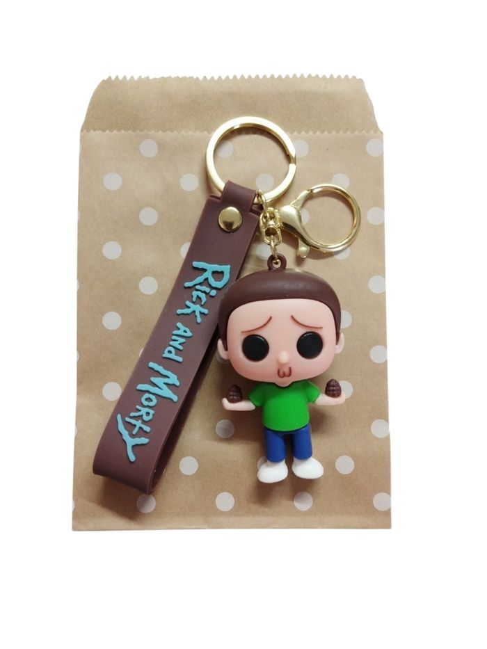 Porte-clés Rick et Morty avec pochette cadeau