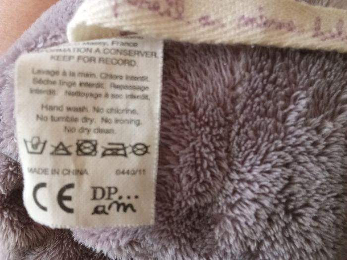 Doudou lapin  ou chien mauve du pareil au même bébé ref 0440/11  dpam  violet - photo numéro 5