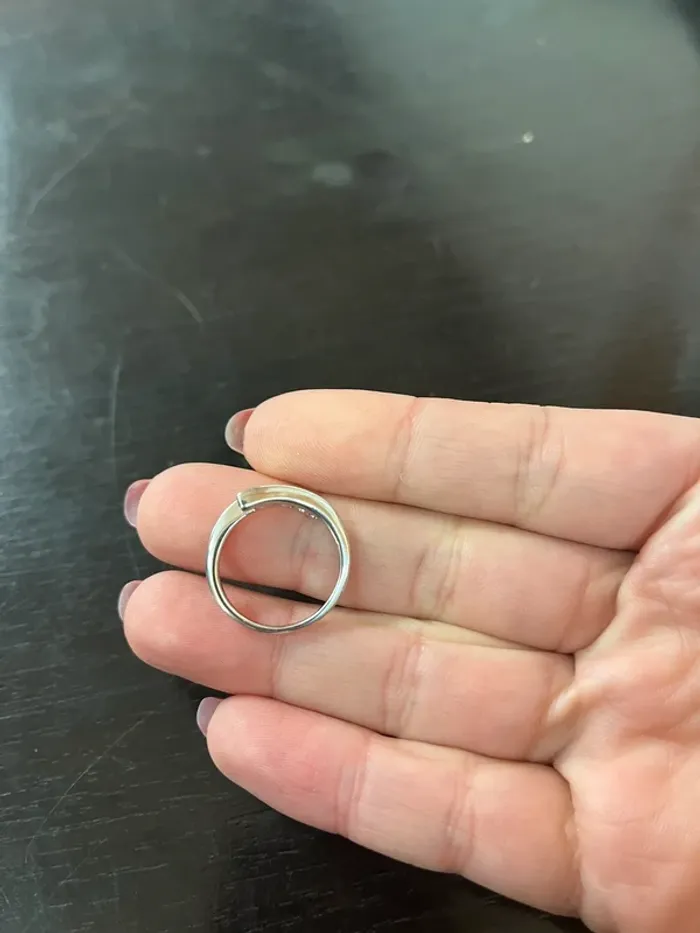 Bague en argent taille 52 diamants - photo numéro 3