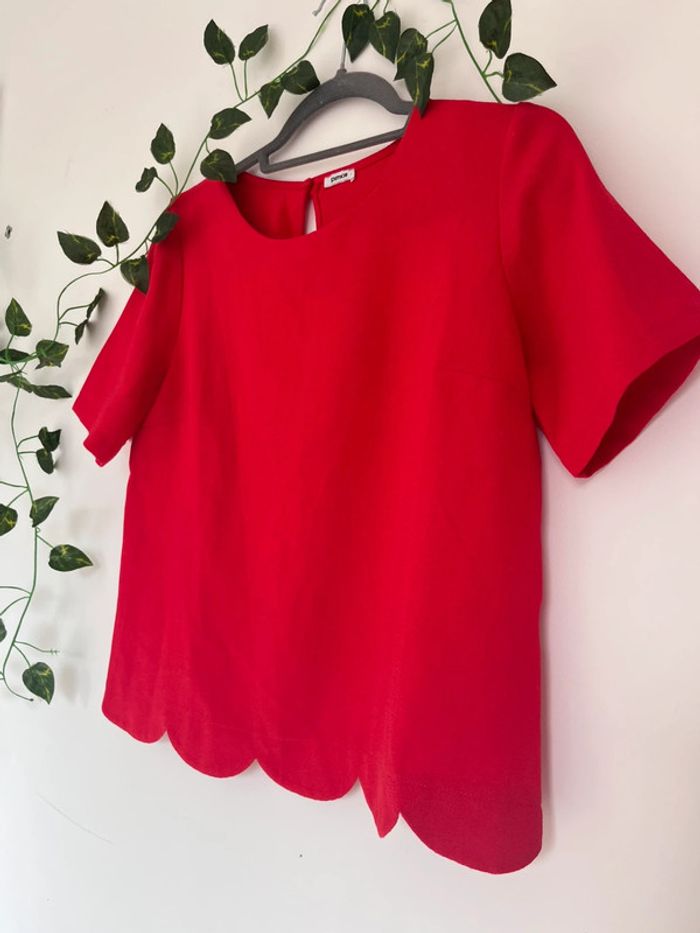 jolie blouse rouge