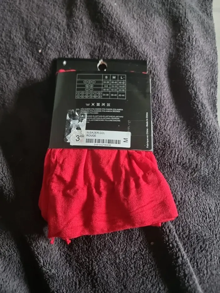 Collant rouge taille M mim - photo numéro 2