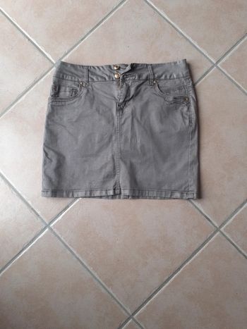 Mini jupe av elasthane