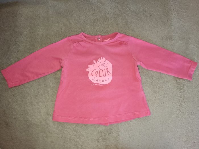 Lot t-shirts fille 6 mois - photo numéro 2