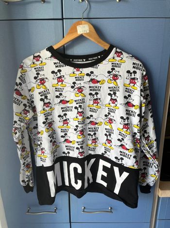 Sweat-shirt Disney Mickey Mouse /S /Noir et blanc