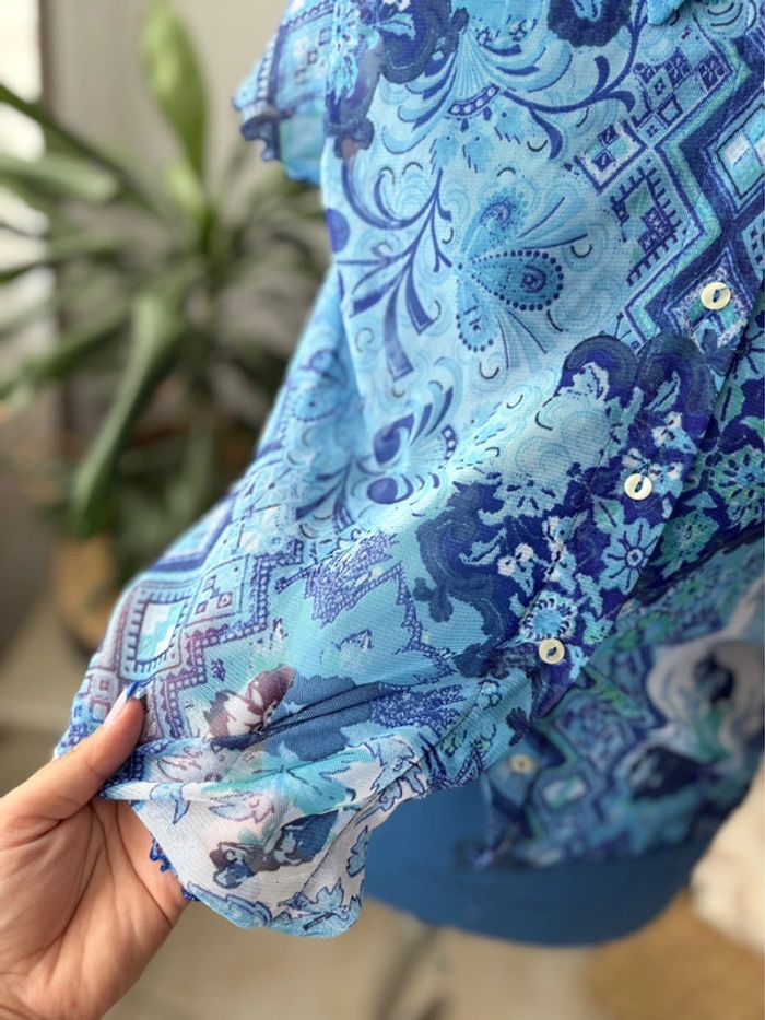Haut transparent à motif - taille 36/S - en très bon état - photo numéro 3
