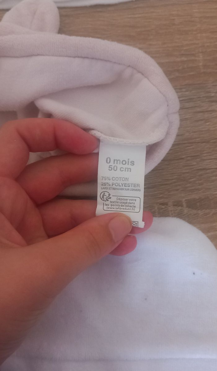 Lot de 3 bonnet naissance 1 mois fille ou mixte - photo numéro 2